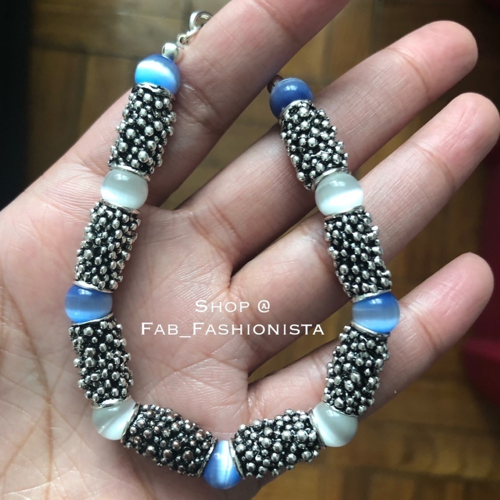 Glass marble bracelet